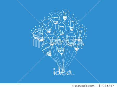 Concept of idea inspired bulb shape 10943857