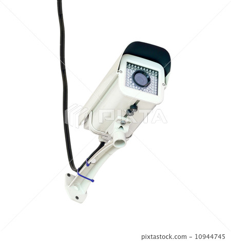 Security surveillance camera on white background 10944745