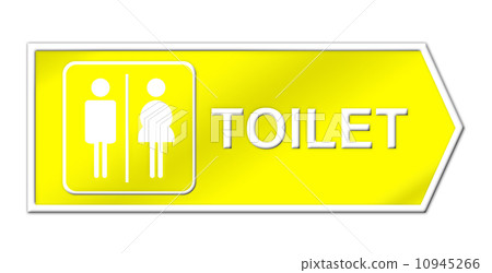 Toilet sign on white Toilet sign on white 10945266