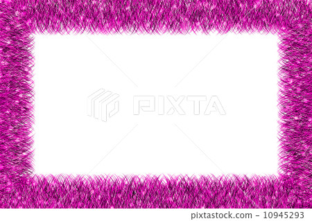 Christmas pink tinsel frame 10945293