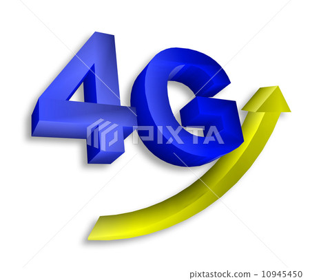 4G symbol with arrow 10945450