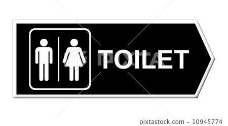 toilet sign on white 10945774