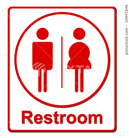 Restroom sign 10945846