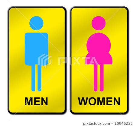 Colored Man & Woman restroom sign Colored Man & Woman restroom sign 10946225