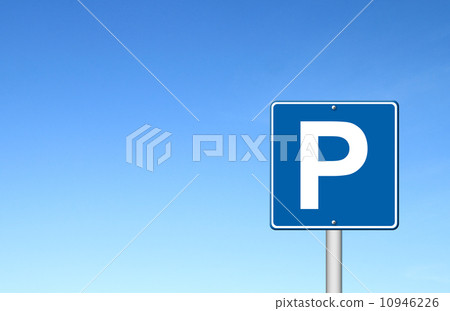 Parking traffic sign with blue sky Parking traffic sign with blue sky 10946226