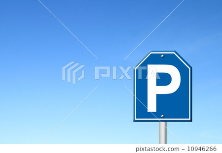 parking sign with blue sky 10946266