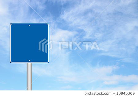blue blank sign blue blank sign 10946309