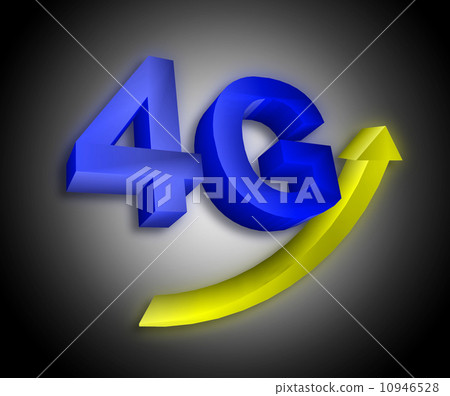 4G symbol with arrow 10946528