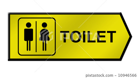 Toilet sign on white 10946566