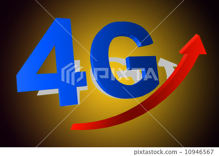 4G symbol with arrow 10946567