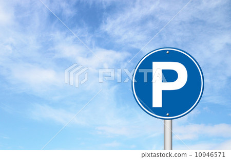 parking sign with a blue sky 10946571