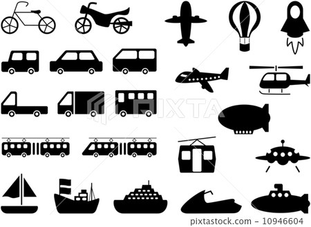 Vehicle icon set 10946604