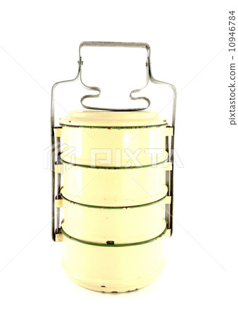 Metal Tiffin, Food Container On White Background 10946784