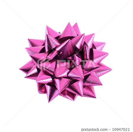 Pink Gift Bow Isolated on White 10947021