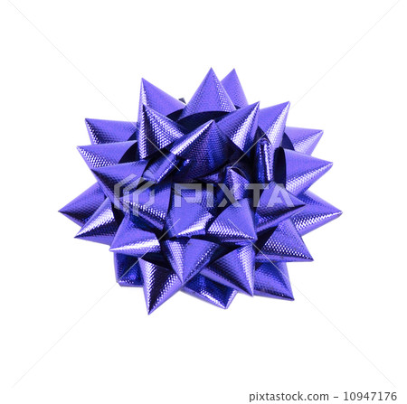Blue Gift Bow Isolated on White Blue Gift Bow Isolated on White 10947176