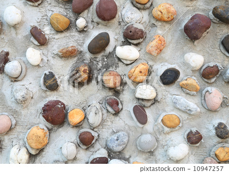 Pebbles in concrete wall texture Pebbles in concrete wall texture 10947257