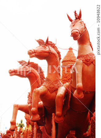 Horses carving candle festival 10948622