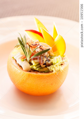 seafood salad in grapefruit seafood salad in grapefruit 10951566