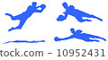 Soccer goalkeeper silhouette 10952431