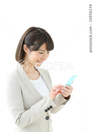 智能手機業務女人 10956239