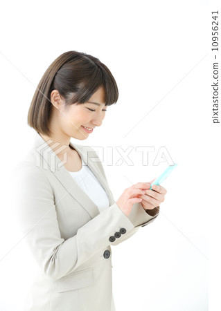 智能手機業務女人 智能手機業務女人 10956241