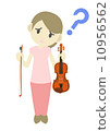 Women questioning violin 10956562