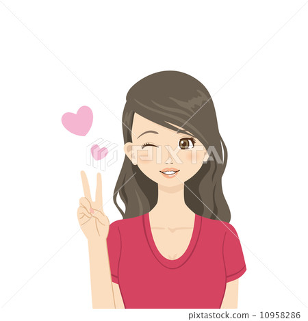 年輕的女士（手勢系列） 10958286