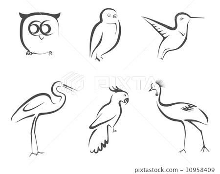 Bird lined design Bird lined design 10958409