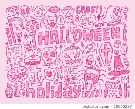 doodle halloween holiday background 10960287