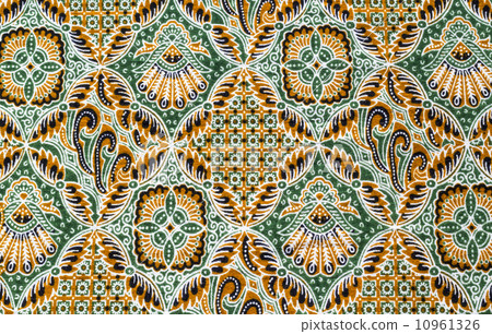 Close up pattern batik fabric Close up pattern batik fabric 10961326