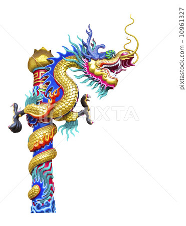 Dragon statue isolated on white Dragon statue isolated on white 10961327
