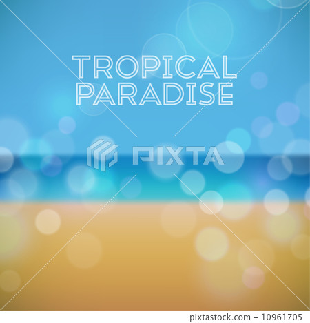 Summer holiday tropical beach background 10961705