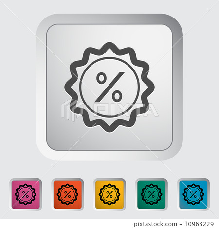 Percent label - Stock Illustration [10963229] - PIXTA