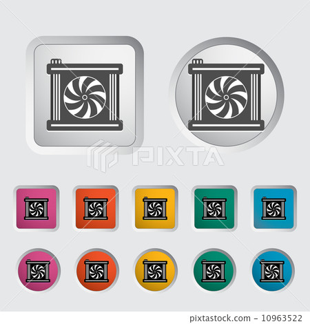 Radiator fan icon. 10963522