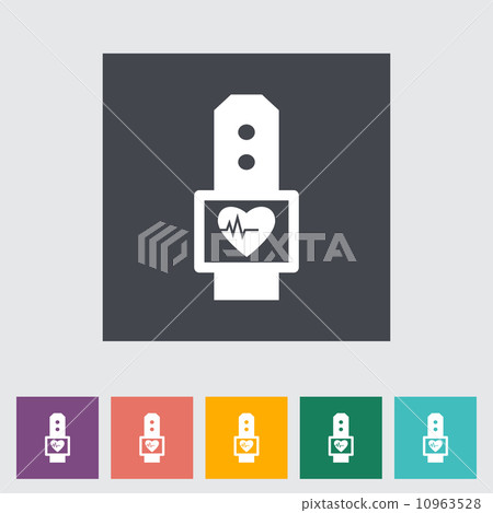 Pulsometer flat icon. 10963528