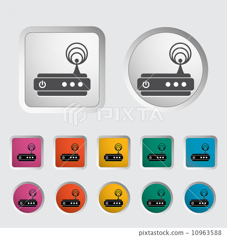 Router single icon. Router single icon. 10963588