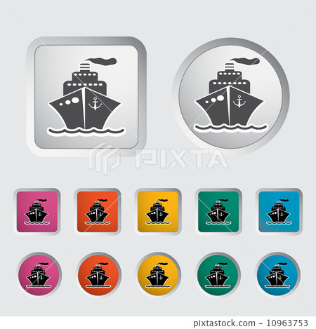Ship icon. Ship icon. 10963753