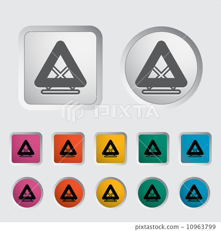 Warning triangle single icon. 10963799