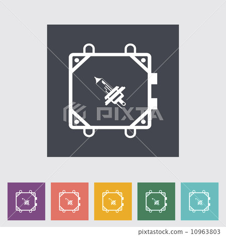 Xenon car lamp flat icon Xenon car lamp flat icon 10963803