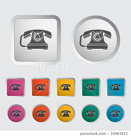 Vintage phone icon. Vintage phone icon. 10963852