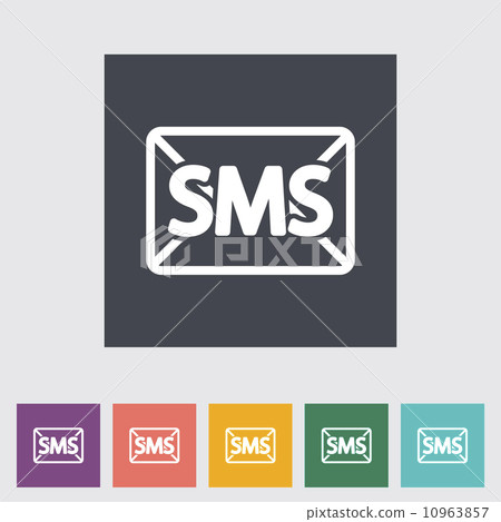 Envelope flat icon. Envelope flat icon. 10963857
