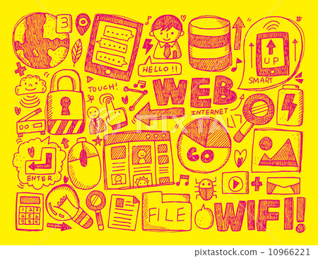 doodle internet background doodle internet background 10966221