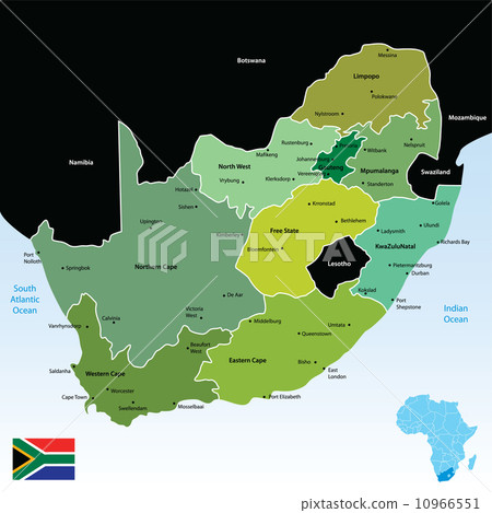 Map of South Africa 10966551
