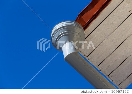 Rain gutter on house 10967132