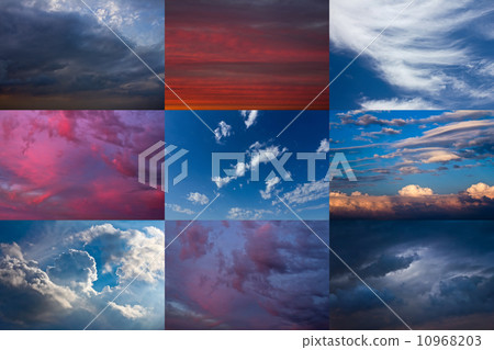 Set of dramatic sky Set of dramatic sky 10968203
