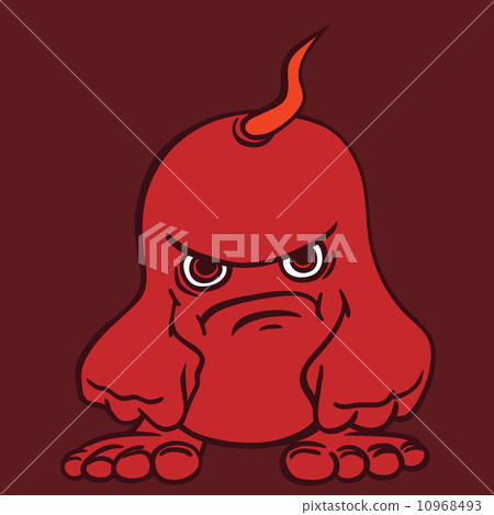 Small drawing an angry monster. - Stock Illustration [10968493] - PIXTA