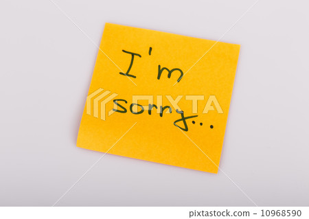 Sticky Note Message isolated on white - I am sorry Sticky Note Message isolated on white - I am sorry 10968590