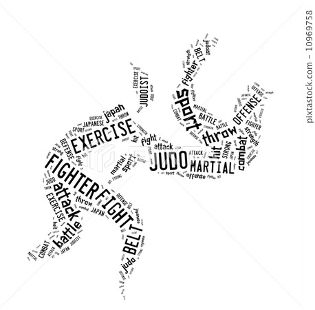 Judo pictogram on white background 10969758