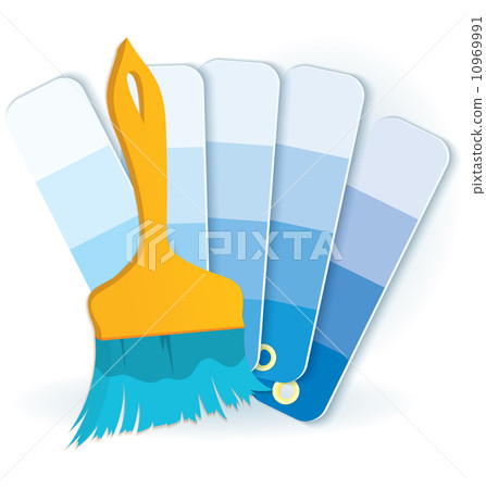 Swatches color and brush vector Swatches color and brush vector 10969991