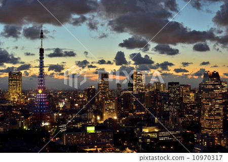 東京鐵塔晚上景觀1 東京鐵塔晚上景觀1 10970317
